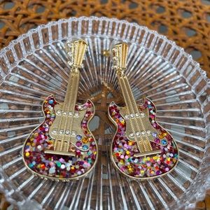 Sugarfix by Baublebar glitter guitar earrings